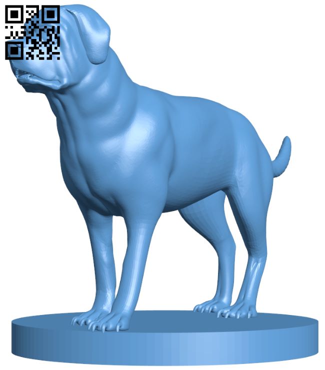 English Mastiff - Dog H007727 file stl free download 3D Model for CNC and 3d printer