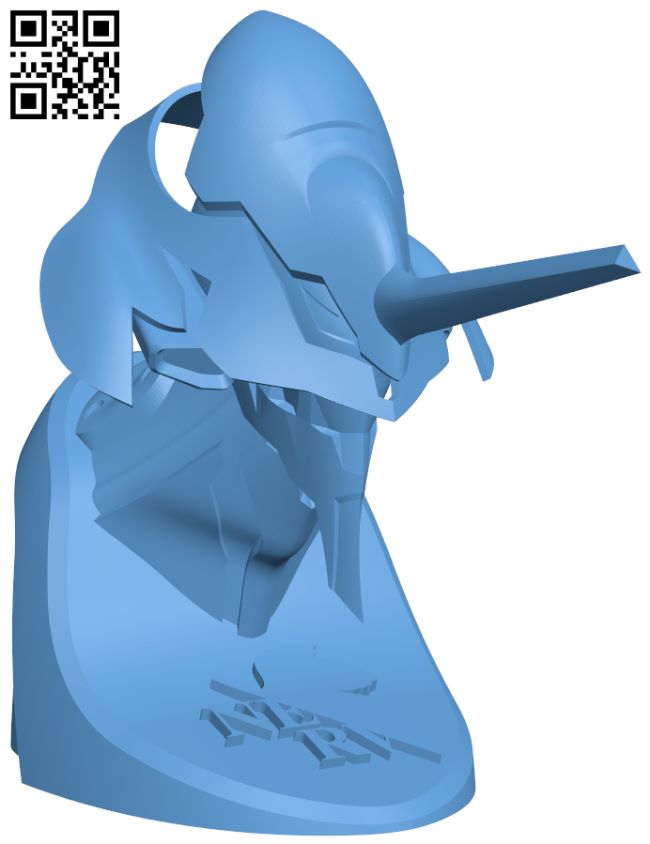 Eva-01 bust H008206 file stl free download 3D Model for CNC and 3d printer