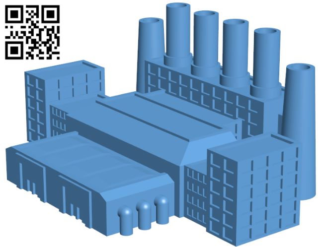 Factory Complex H007728 file stl free download 3D Model for CNC and 3d printer