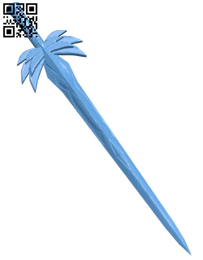 Fairy Tail Sword - Erza Scarlet H007861 file stl free download 3D Model for CNC and 3d printer