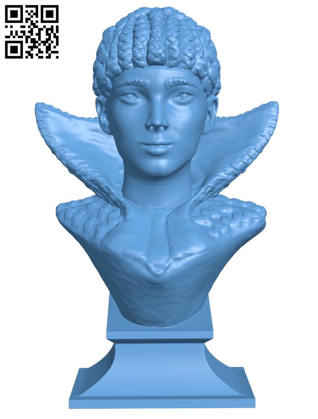 Female Bust H008034 file stl free download 3D Model for CNC and 3d printer