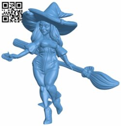 Female Witch H007566 file stl free download 3D Model for CNC and 3d printer