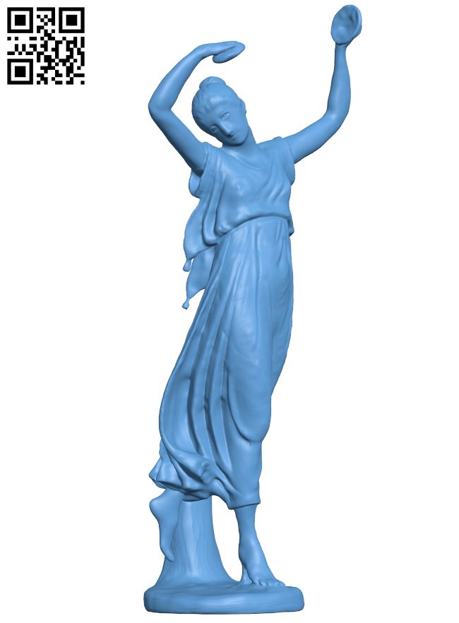 Female dancer H008036 file stl free download 3D Model for CNC and 3d printer