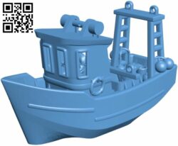 Fishing ship H008091 file stl free download 3D Model for CNC and 3d printer