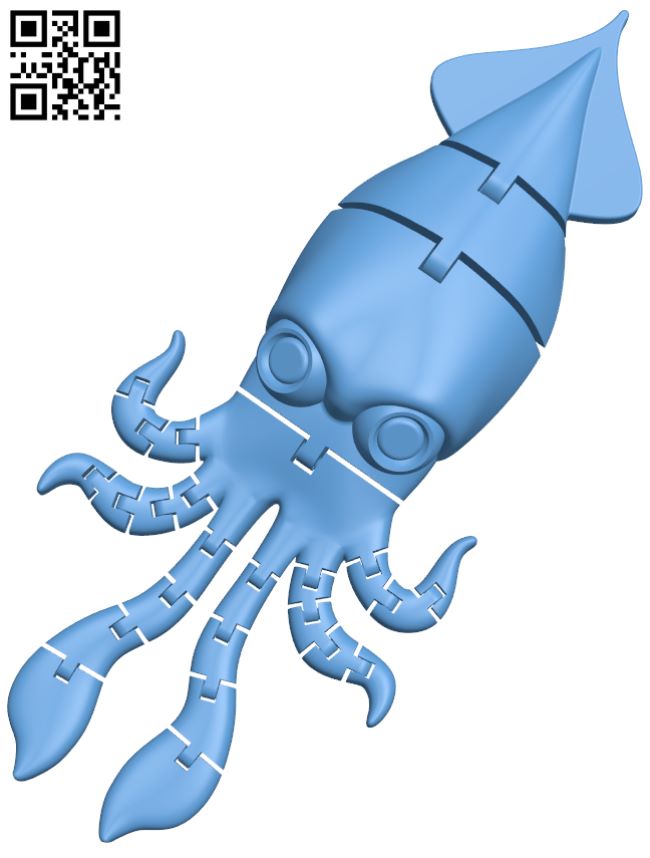 Flexi Squid H008317 file stl free download 3D Model for CNC and 3d printer