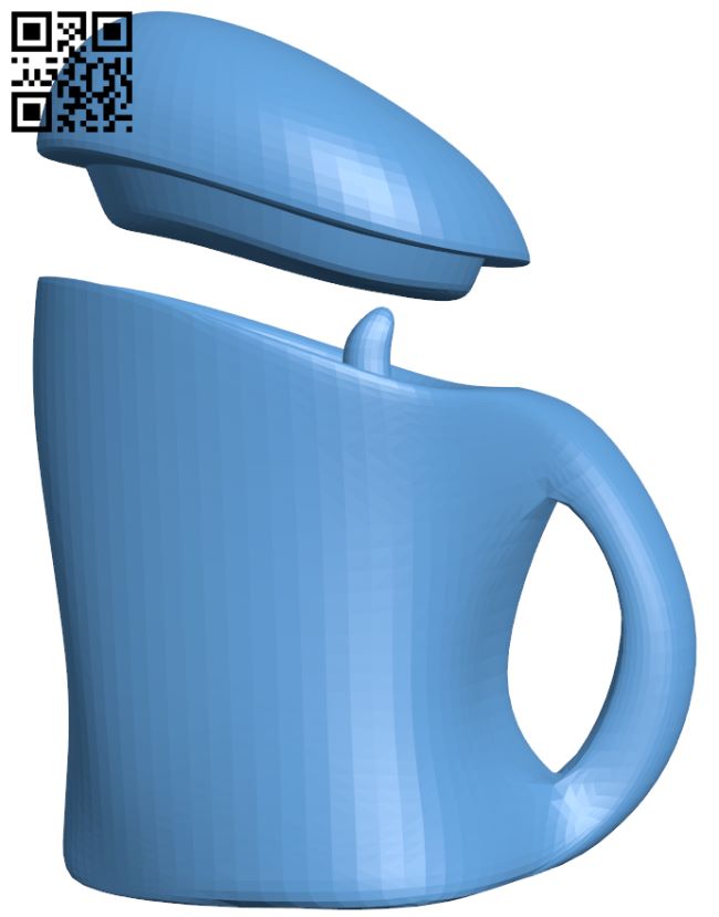 Flour or sugar pot with spoon H008092 file stl free download 3D Model for CNC and 3d printer