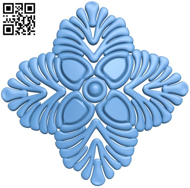 Flower pattern T0000871 download free stl files 3d model for CNC wood carving