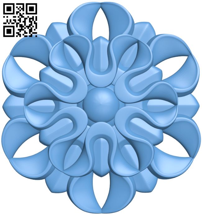 Flower pattern T0000874 download free stl files 3d model for CNC wood carving