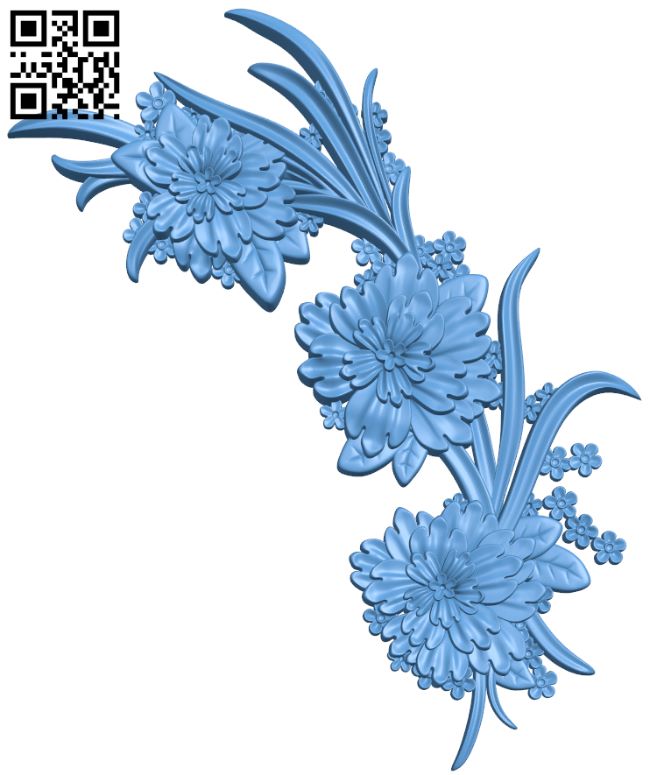 Flower pattern T0000950 download free stl files 3d model for CNC wood carving