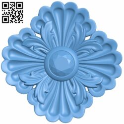 Flower pattern T0000971 download free stl files 3d model for CNC wood carving