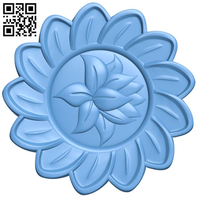 Flower pattern T0001124 download free stl files 3d model for CNC wood carving