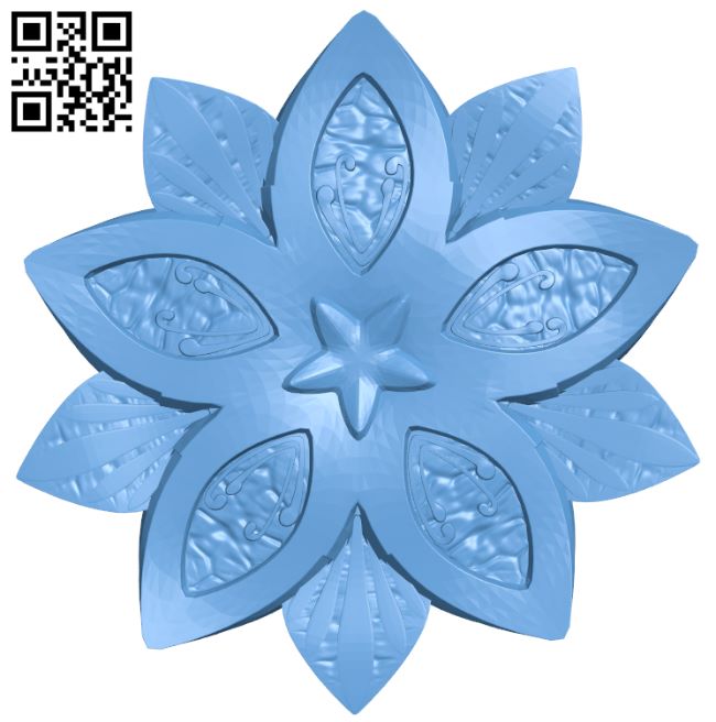 Flower pattern T0001126 download free stl files 3d model for CNC wood carving
