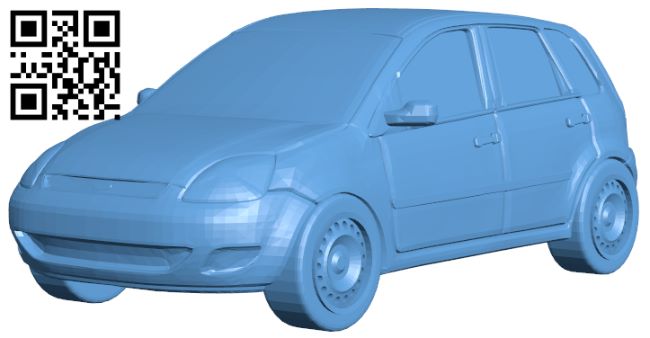 Ford Fiesta 2005 5 doors - Car H007864 file stl free download 3D Model for CNC and 3d printer