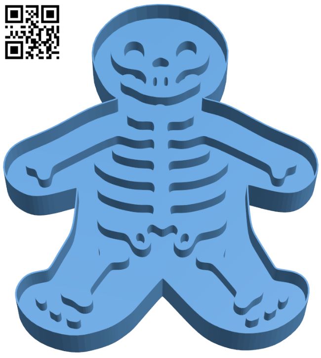 Gingerdead man cookie cutter H008097 file stl free download 3D Model for CNC and 3d printer