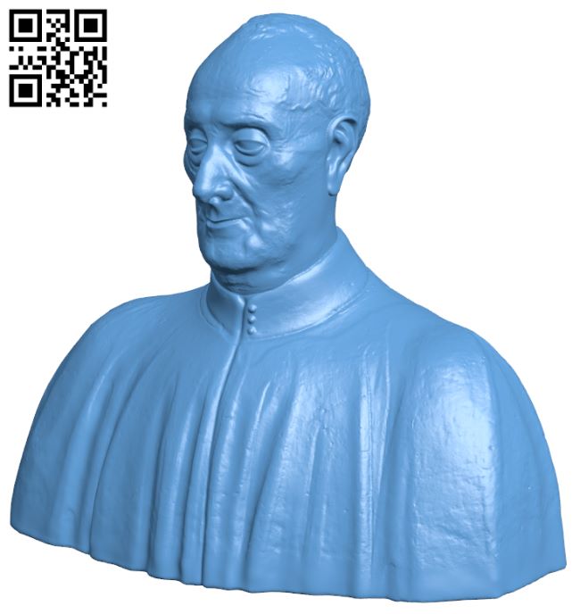Giovanni Chellini bust H007871 file stl free download 3D Model for CNC and 3d printer