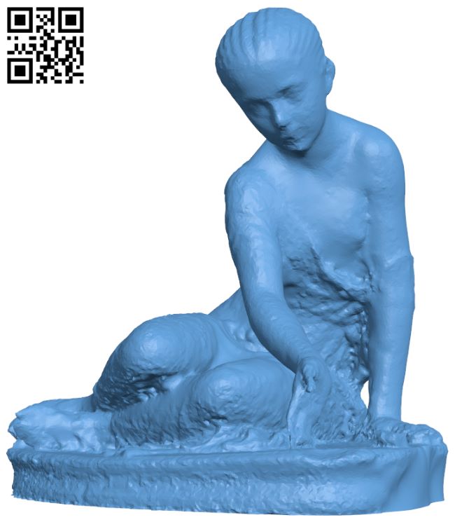Girl Playing Astragaloi at The Altes Museum, Berlin H007901 file stl free download 3D Model for CNC and 3d printer