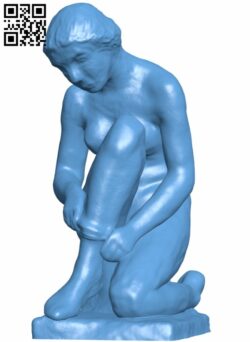 Girl putting on a stocking H007694 file stl free download 3D Model for CNC and 3d printer