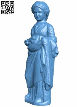 Girl with bunny H007903 file stl free download 3D Model for CNC and 3d printer