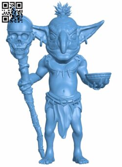 Goblin Shaman H008442 file stl free download 3D Model for CNC and 3d printer