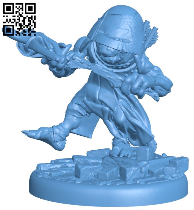Goblin with crossbow H008443 file stl free download 3D Model for CNC and 3d printer