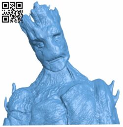Groot Bust H007689 file stl free download 3D Model for CNC and 3d printer