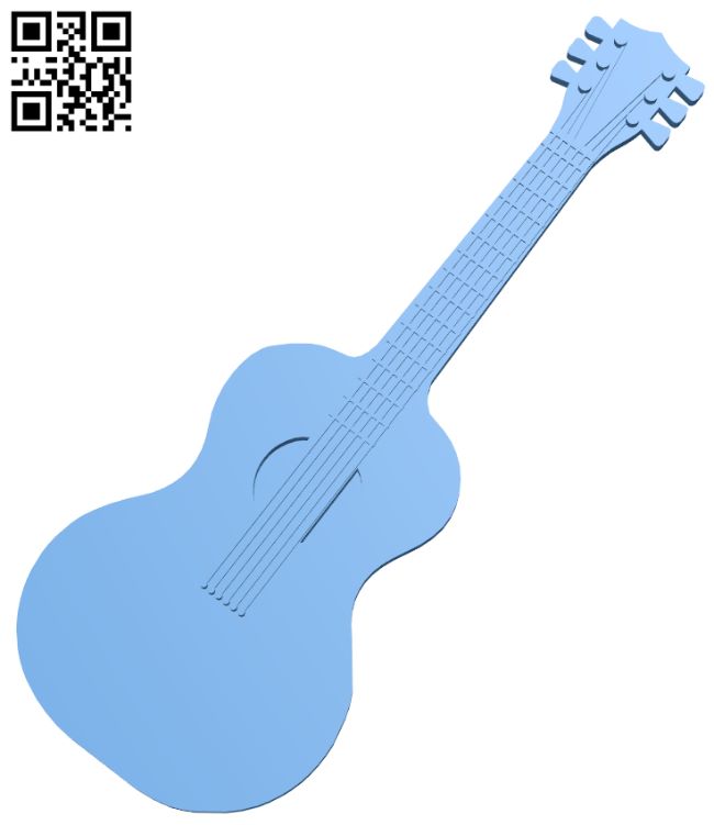 Guitar H008219 file stl free download 3D Model for CNC and 3d printer