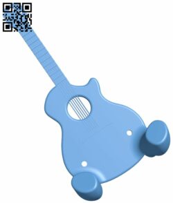 Guitar wall holder H008220 file stl free download 3D Model for CNC and 3d printer