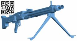 Gun Maschinengewehr 42 H008324 file stl free download 3D Model for CNC and 3d printer