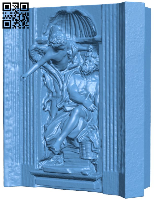 Habakkuk and the angel H007696 file stl free download 3D Model for CNC and 3d printer