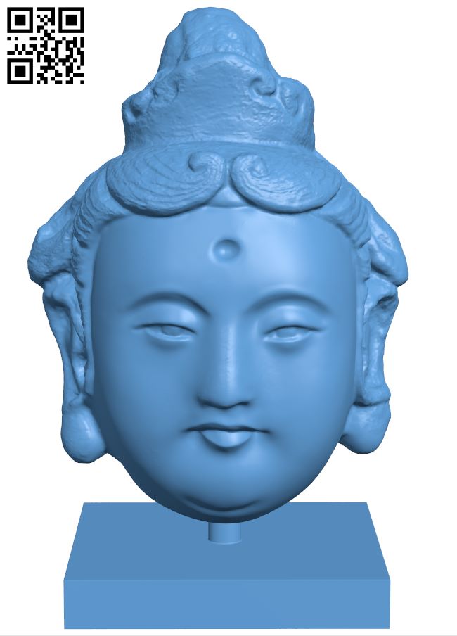 Head of the Bodhisattva Avalokitesvara H008221 file stl free download 3D Model for CNC and 3d printer
