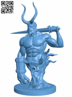 Hellboy bust H008447 file stl free download 3D Model for CNC and 3d printer
