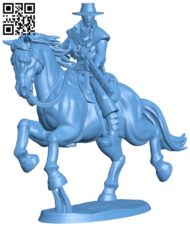 Hunter on horseback H008222 file stl free download 3D Model for CNC and 3d printer