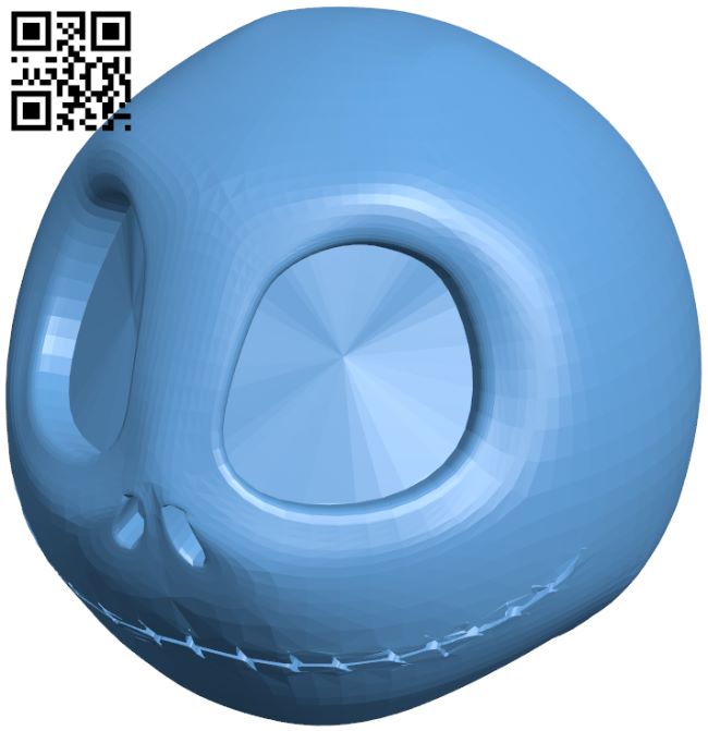 Jack Skellington's Head H008329 file stl free download 3D Model for CNC and 3d printer