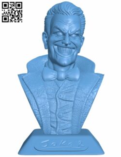 Joker bust H007963 file stl free download 3D Model for CNC and 3d printer