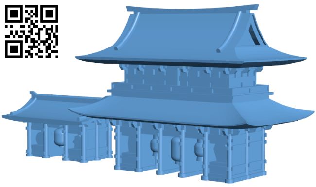 Kaminarimon and Hozomon Gates H008105 file stl free download 3D Model for CNC and 3d printer