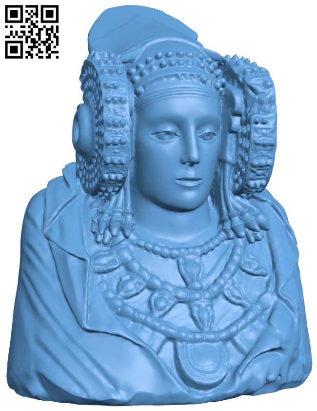 Lady of Elche H007626 file stl free download 3D Model for CNC and 3d printer