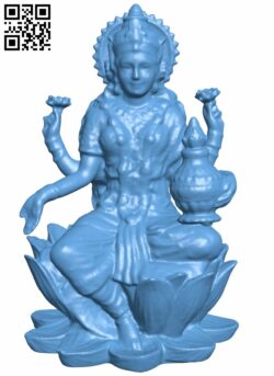 Lakshmi – Goddess of Fortune H008227 file stl free download 3D Model for CNC and 3d printer