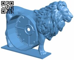 Lion clock H008111 file stl free download 3D Model for CNC and 3d printer