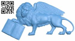 Lion of Saint Mark H007744 file stl free download 3D Model for CNC and 3d printer