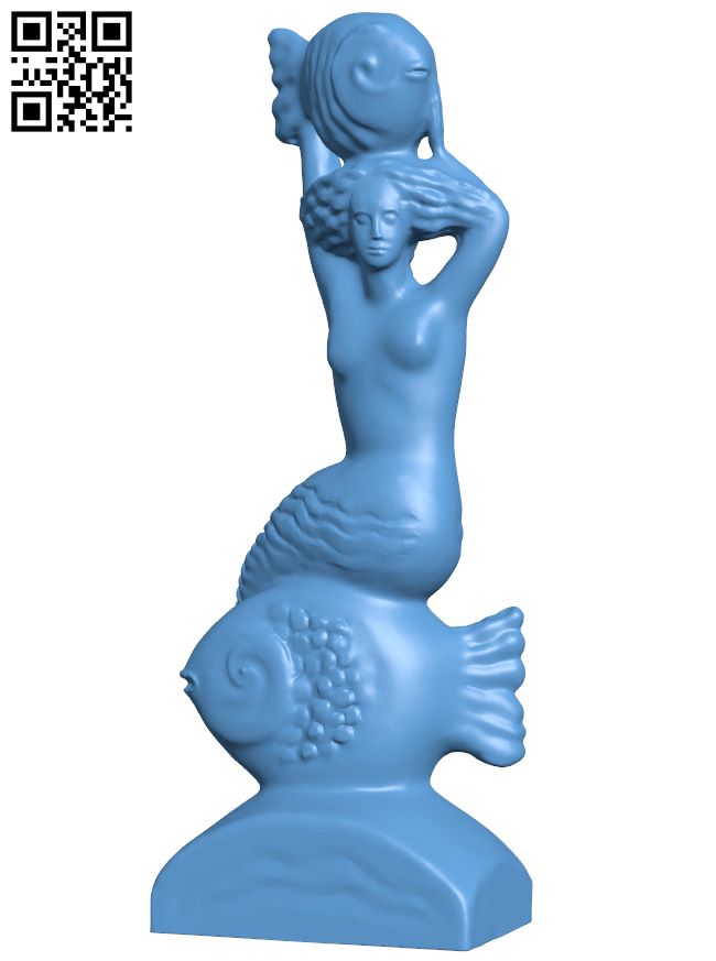 Little Mermaid H007878 file stl free download 3D Model for CNC and 3d printer