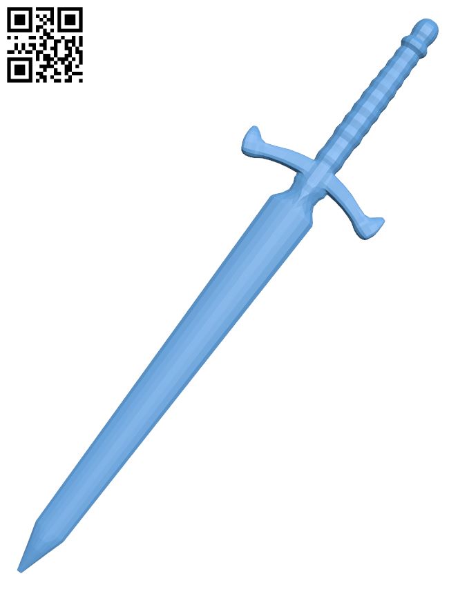 Long sword H007879 file stl free download 3D Model for CNC and 3d printer