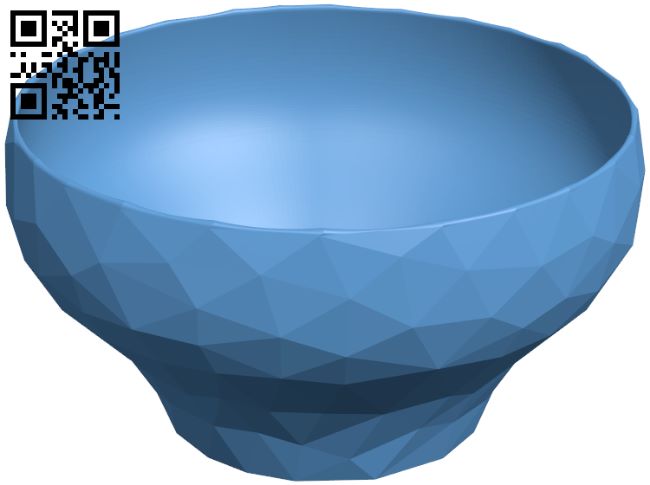 Low Poly Bowl H007969 file stl free download 3D Model for CNC and 3d printer