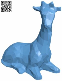 Low poly giraffe H007767 file stl free download 3D Model for CNC and 3d printer