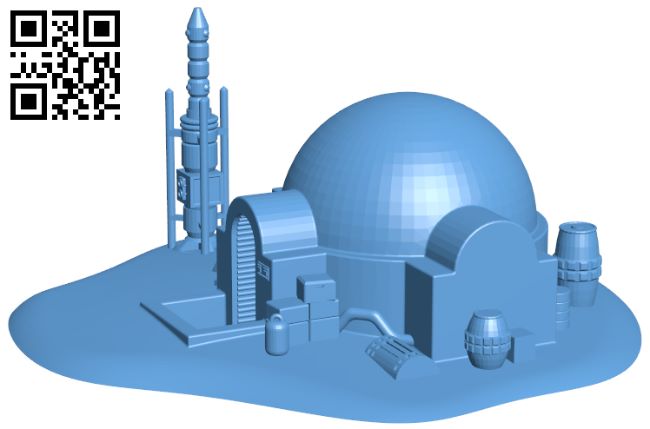 Luke Skywalker's Home, Tatooine - Star Wars H008118 file stl free download 3D Model for CNC and 3d printer