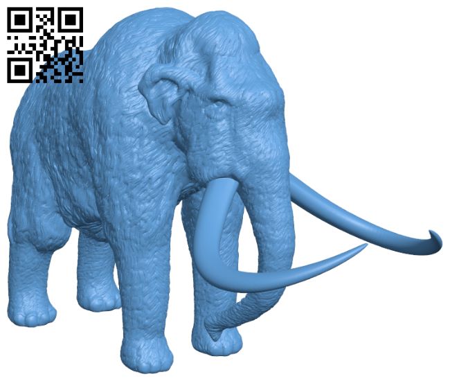 Mammoth - Elephant H007768 file stl free download 3D Model for CNC and 3d printer