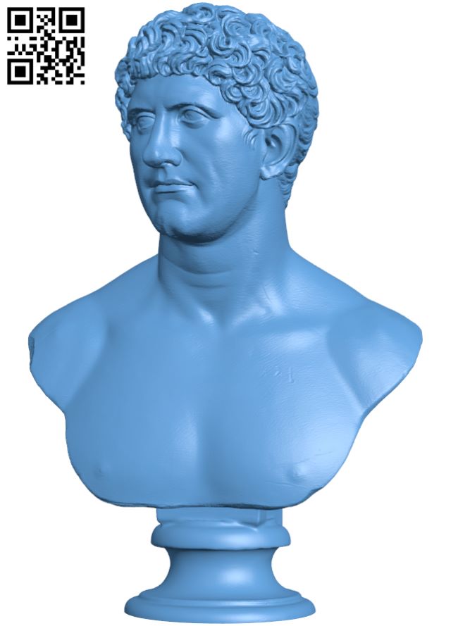 Marcus Antonius bust H008119 file stl free download 3D Model for CNC and 3d printer