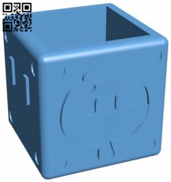 Mario block planter H008138 file stl free download 3D Model for CNC and 3d printer