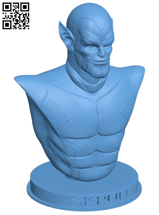 Marvels Skrull Bust H008333 file stl free download 3D Model for CNC and 3d printer