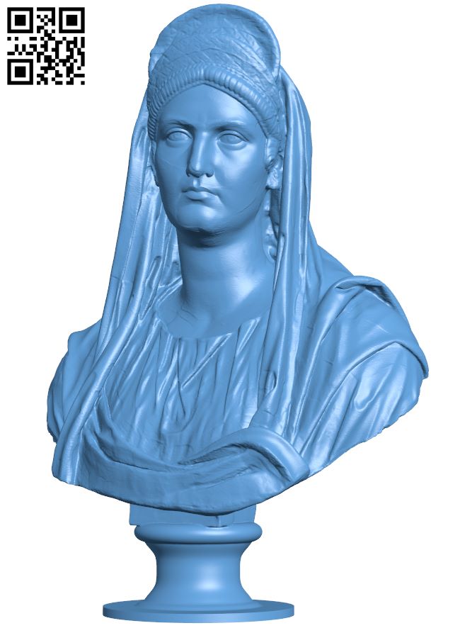 Matidia bust H007970 file stl free download 3D Model for CNC and 3d printer