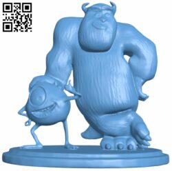 Mike and Sully H008265 file stl free download 3D Model for CNC and 3d printer